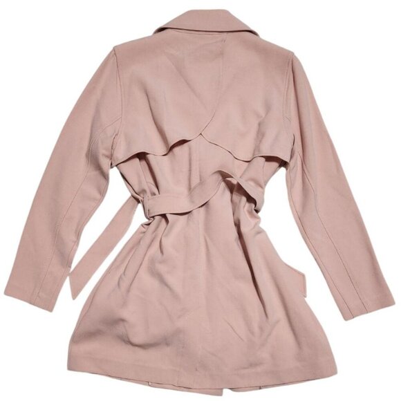 Abercrombie light pink double breasted trenchcoat with belt - Picture 3 of 6